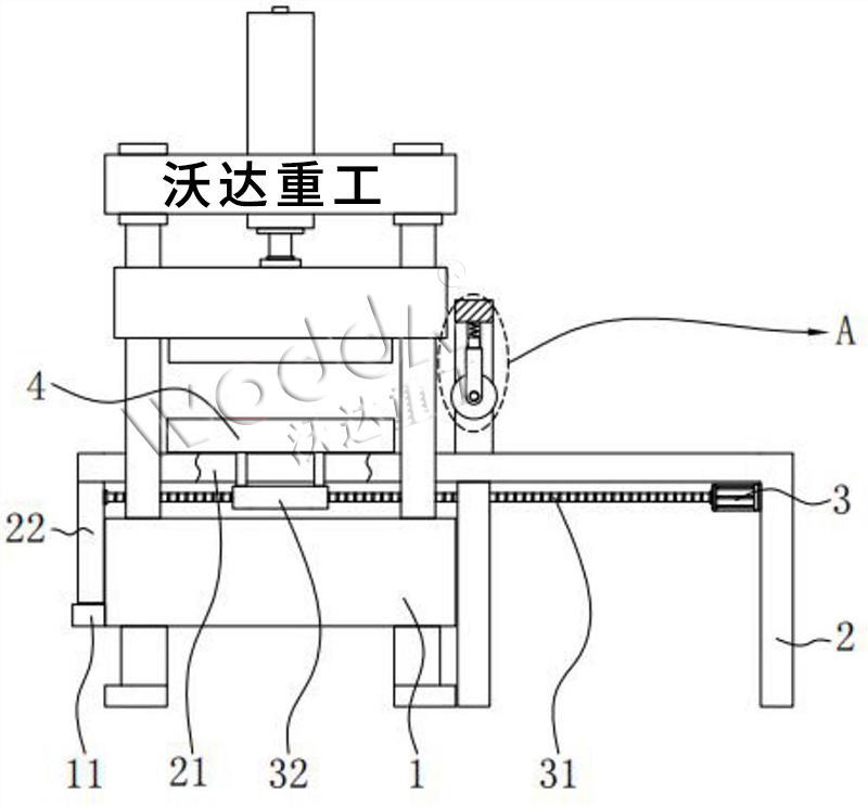 帶移動(dòng)工作臺(tái)的汽車(chē)內(nèi)飾成型液壓機(jī)